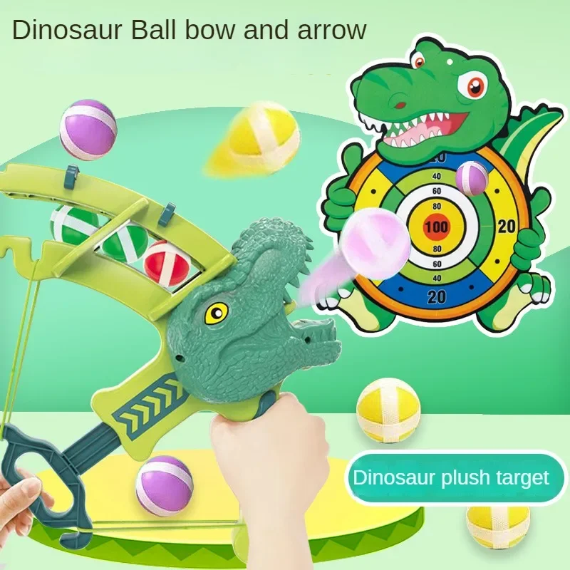 Toy Gun Dinosaur Bow and Arrow Children's Manual Shooting Toy Indoor and Outdoor Parent-child Interaction Boys and Girls' Toys