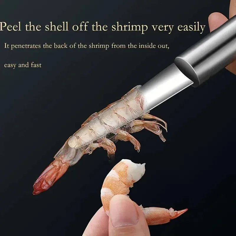 Sharp Blade Stainless Steel Shrimp Line Cutter Multifunctional Fish Shrimp Peeler Compact Lightweight Seafood Kitchen Tool
