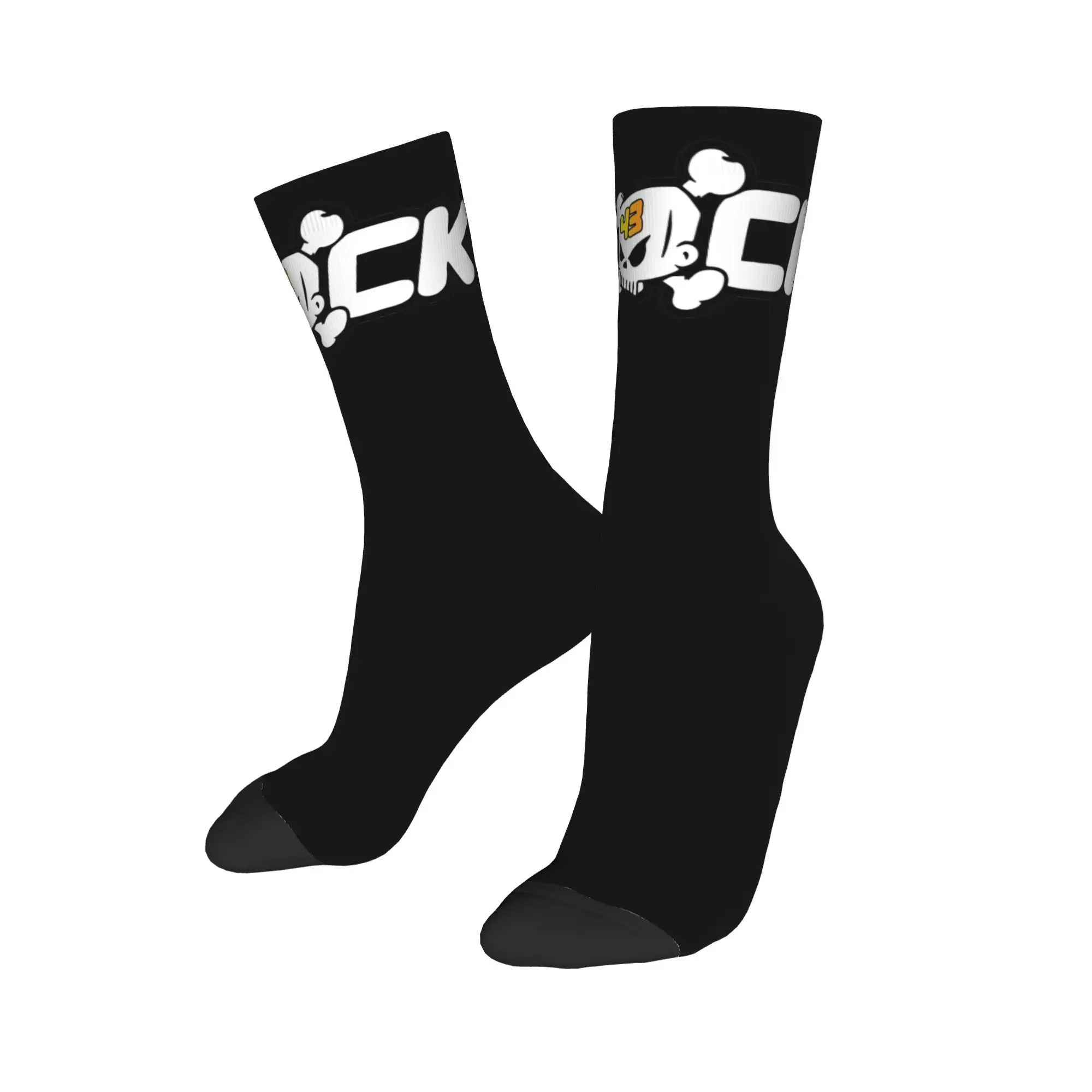 Ken Block Print Crew Socks Accessories for Daily Wear Non-slip Skull Stockings