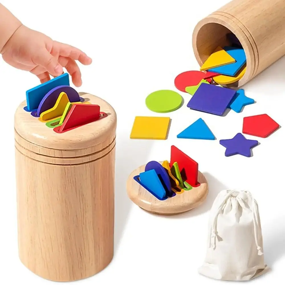 Montessori Color Sorting Toys Early Educational Cognitive Training Shape Matching Toys Wooden Hands-on Skills Exercising