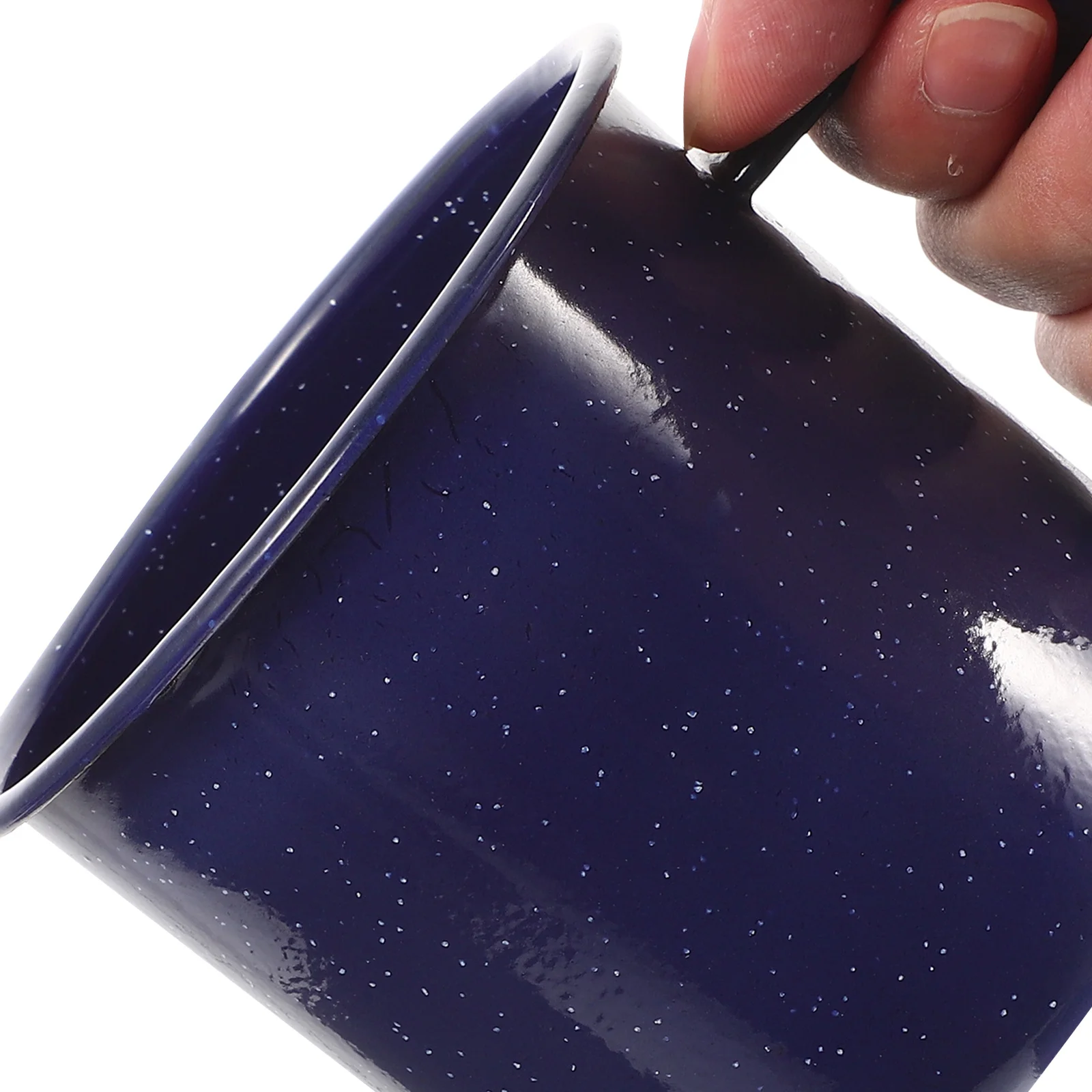 

Breakfast Enamel Mug Enamel Coffee Cup For Home Office Camping Portable Milk Cup Heat-Resistant Water Mug For Tea Juice