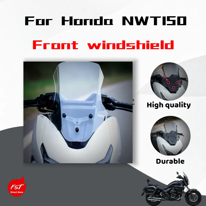 For Honda NWT150 Straight Windscreen Modification Chest Windshield Straight Windshield Glass
