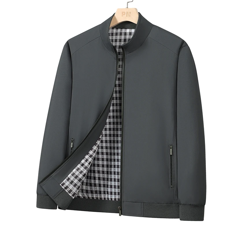 8XL Jacket for Men Spring Autumn Plus Size Windbreaker Man Business Jacket Big Size Middle-Aged Coat Outwear 6XL 7XL Clothing