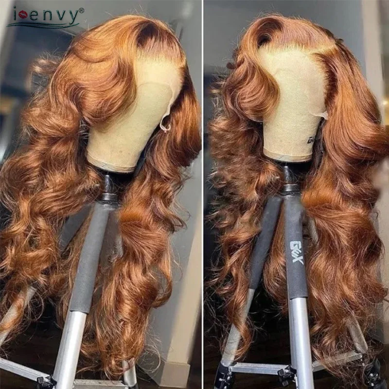 13X6 Ginger Blonde Lace Front Human Hair Wigs Red Burgundy 13x4 Body Wave Transparent HD Lace Frontal Wig Brown Lace Front Wig