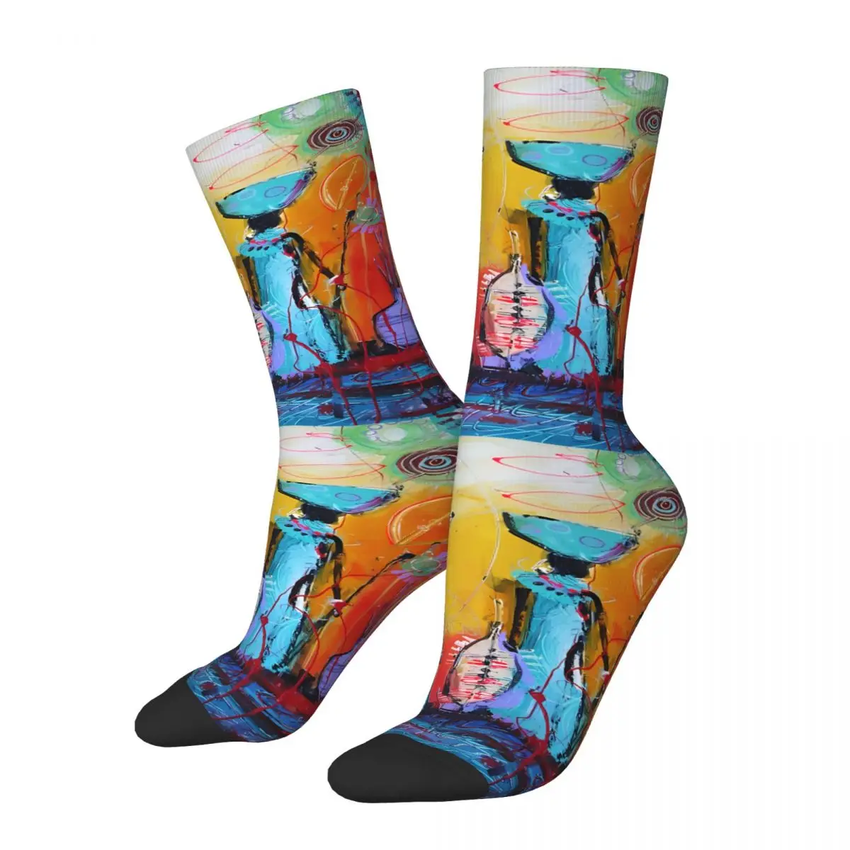 African Print Sock Printed Man Polyester