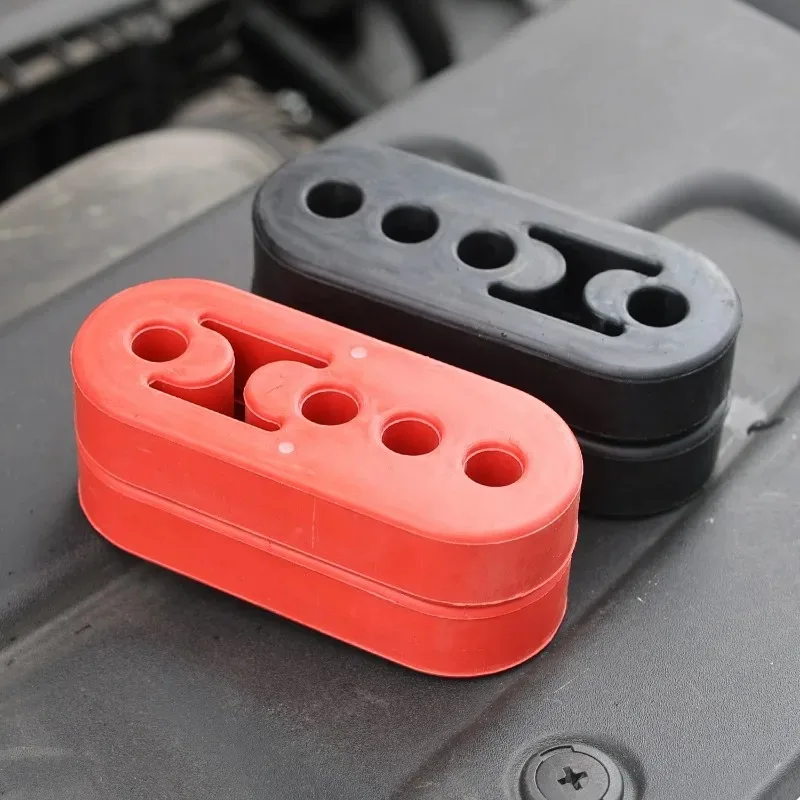 4 Gaten Auto Uitlaatpijp Mount Beugels Hanger Isolator Rubber Hanger Liner Beugel Zwart Rood Lifting Oor Uitlaat Hanger 1-2 Stuks