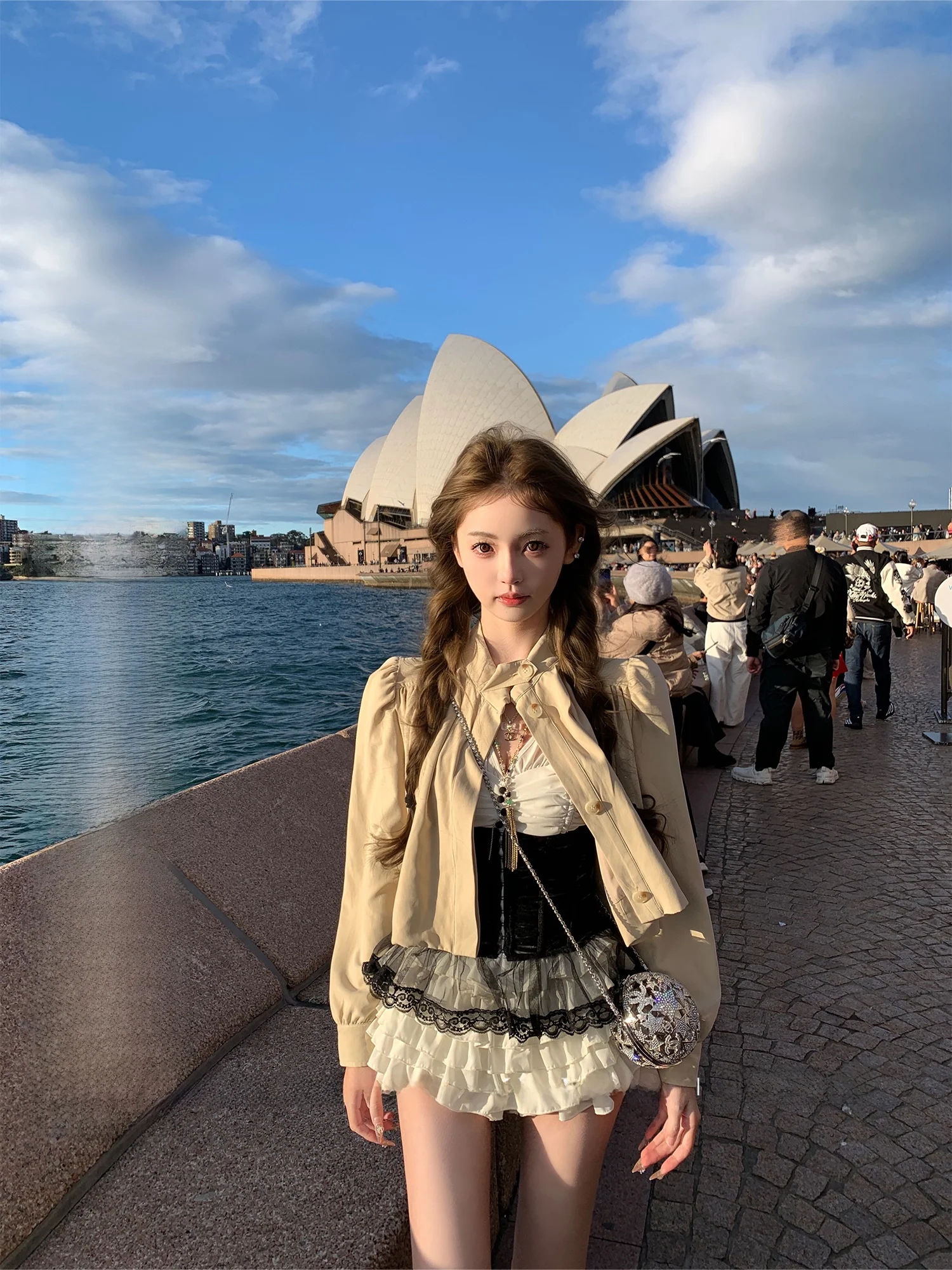 

Повседневное замшевое пальто, женская модная верхняя одежда, римский сад, день и ночь, дизайн, сенсационный шкаф Lanlan's, женское пальто