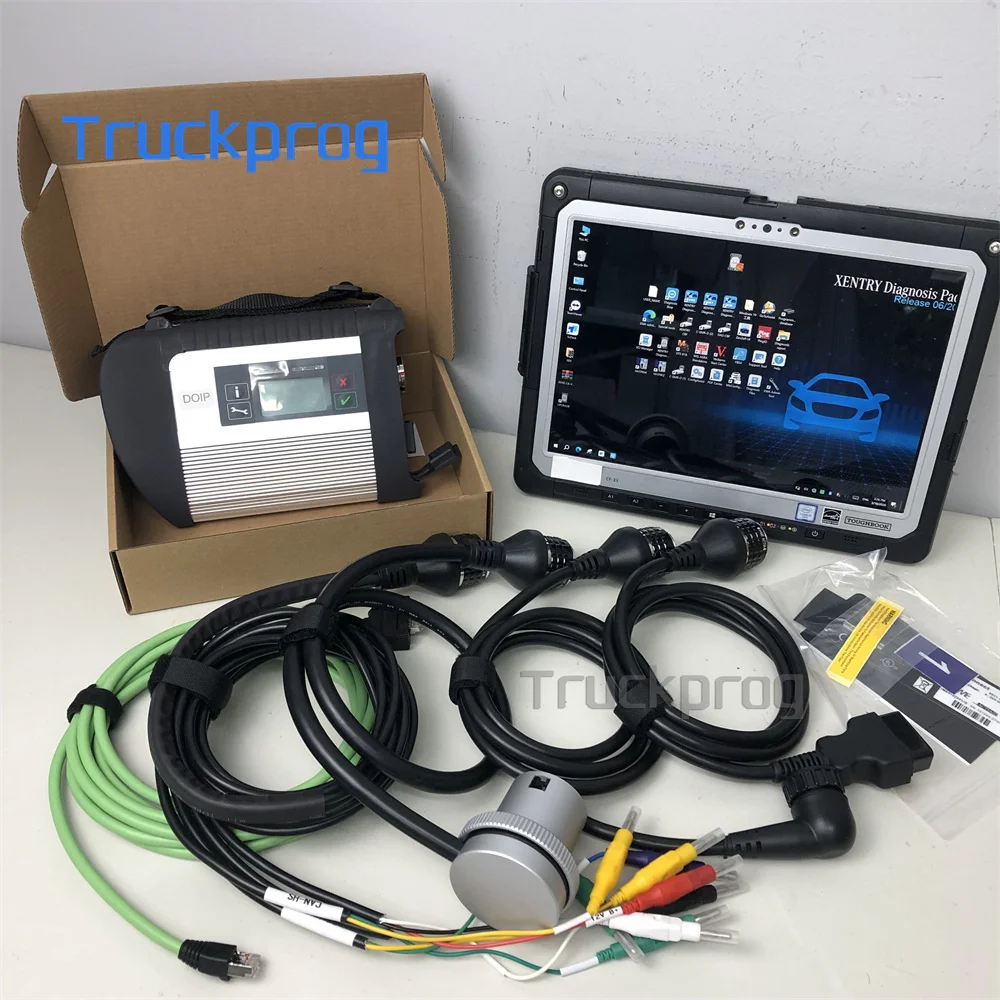 CF33 Tablet MB STAR C4 Multiplexer Car Truck Diagnostic Scanner Tool Xentry DAS WIS EPC DST Pathfinder Installed Ready to Use