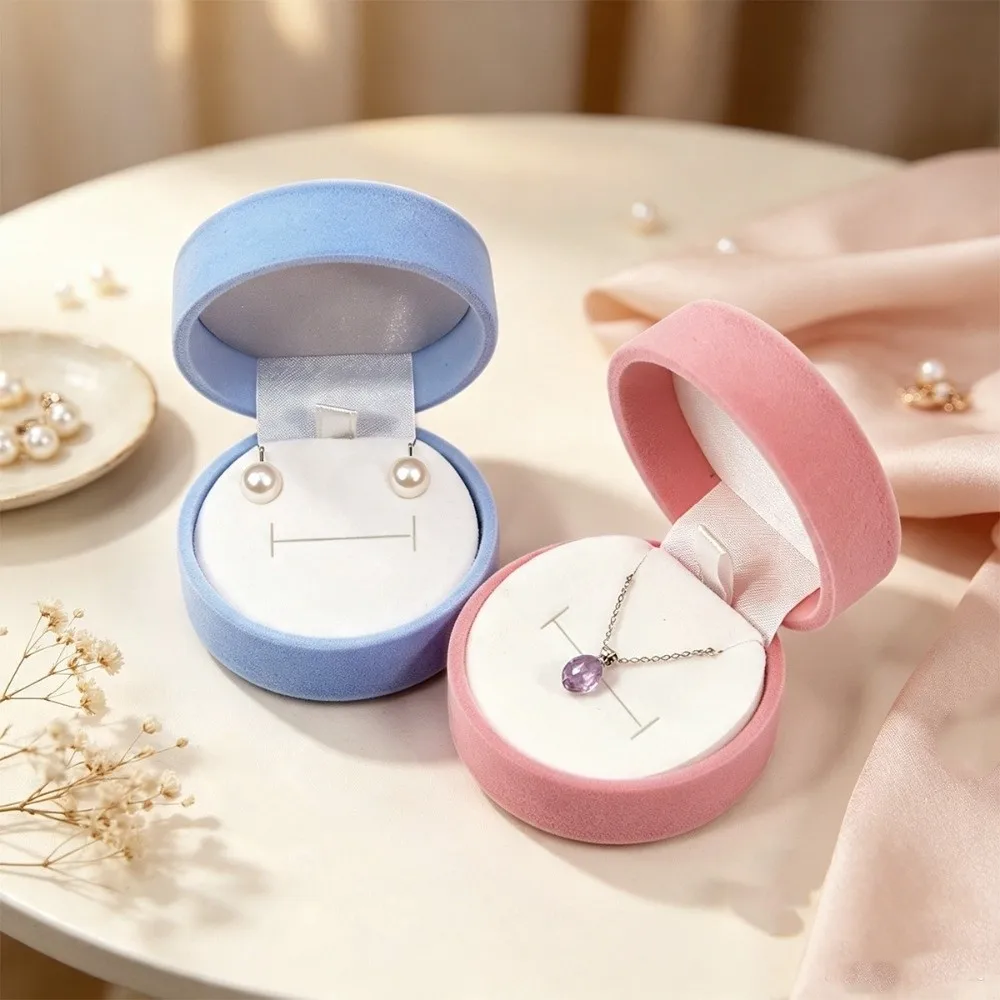 Wedding Christmas Jewelry Box Anti-collision Mini Crown Snowflake Bell Rings Box Romantic Portable Flannel Jewelry Organizer