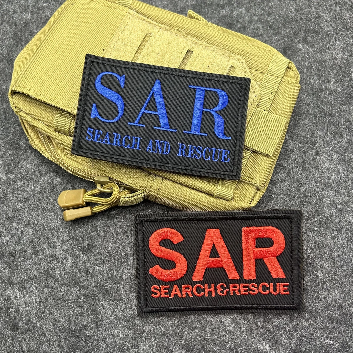 SAR SEARCH AND RESCUE Tactical Embroidered Morale Patch, Hook & Loop Patch for Outdoor Search Rescue Equipment Backpack Cap
