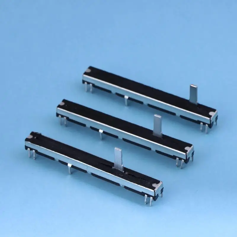 

1 шт., 75 мм, прямой ползунковый потенциометр, 8 контактов, A103, двойной фейдер A10K Soundcraft EFX8, фейдер A10Kx2 A20KX2 A50KX2 B10KX2 A103 A203