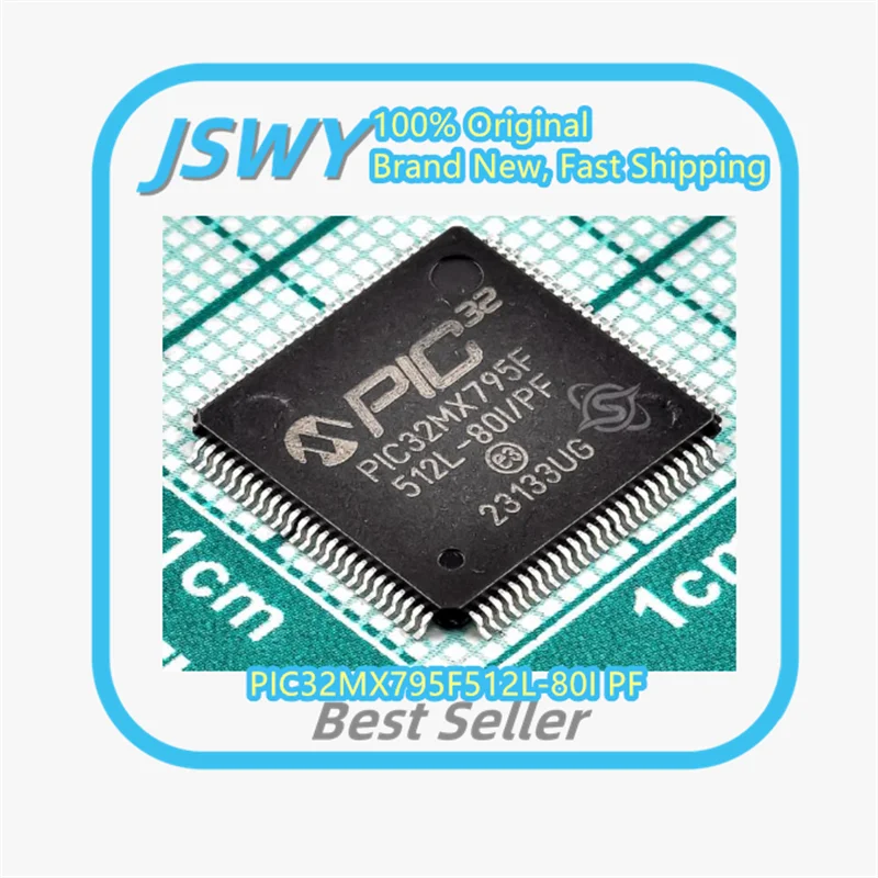 

(1/5 piece) PIC32MX795F512L-80I/PF PIC32MX795F512L packaged in TQFP-100 microcontroller chip IC. Brand new, original and genuine