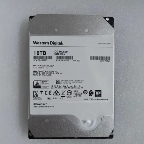 WD 18TB WUH721818ALE6L4 데스크탑 SATA 모니터 NAS 서버 하드 디스크 3.5인치 7.2K SATA 중고