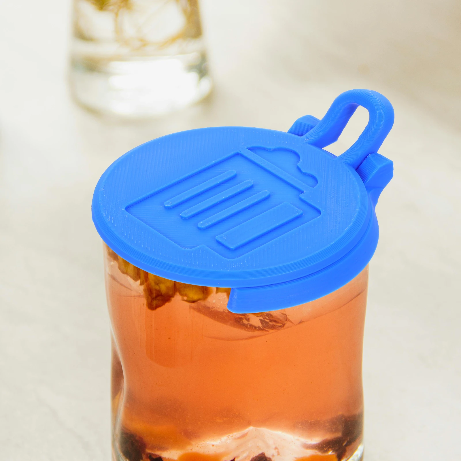 

Creative Can Lid Drinks Lids Caps Soda Handheld Covers Blue Beverage Topper Drinking