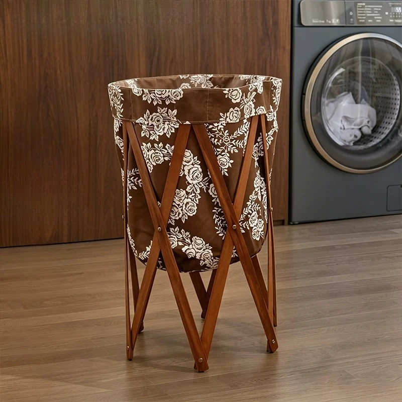 Collapsible Bin Laundry Baskets Household Toy Fabric Cheap Laundry Hamper Wooden Small Panier Rangement Room Accessories