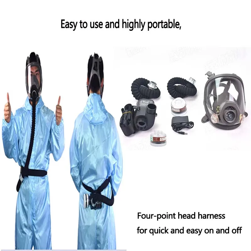 

Protective Electric Constant Flow Supplied Air System Gas Mask Respirator Workplace Safety Supplie Full Face Gas Mask Respirator