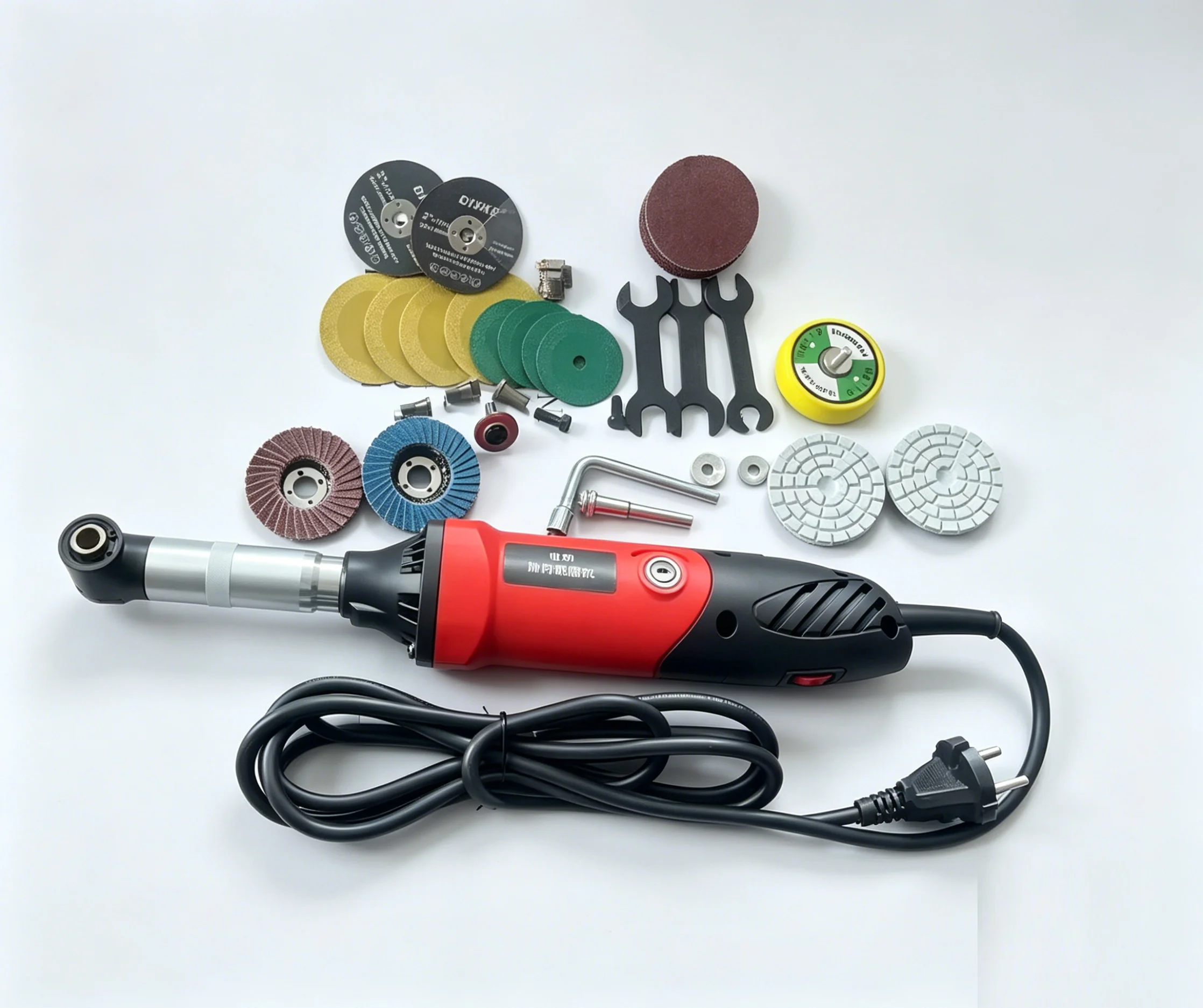 Wired Micro Angle Grinder 90 Degree Electric Tile Cutter 680W Straight Angle Grinder Ceramic Tile Cleaning / Polishing Machine