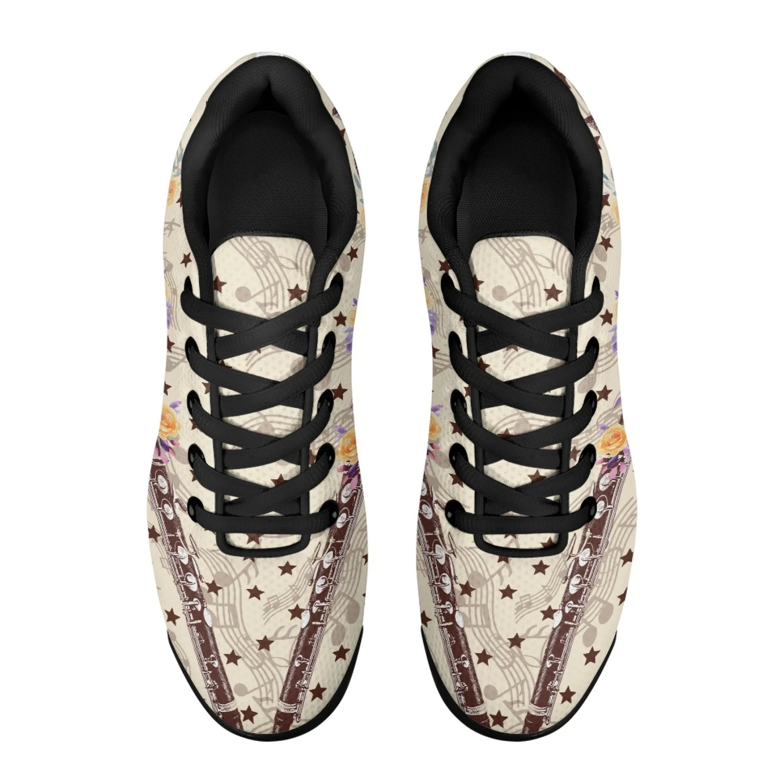 PENSTROLL Floral Clarinet Air Cushion Gym Shoes for Work Mesh Tennis Fashion Sneakers Walking Shoes