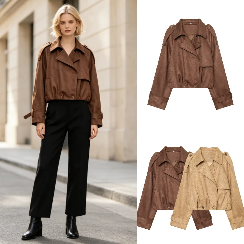 Women's Jacket 2026 Fall New European and American Fashion Windproof Standard Fit Short High-Quality Elegant Casual Jacket