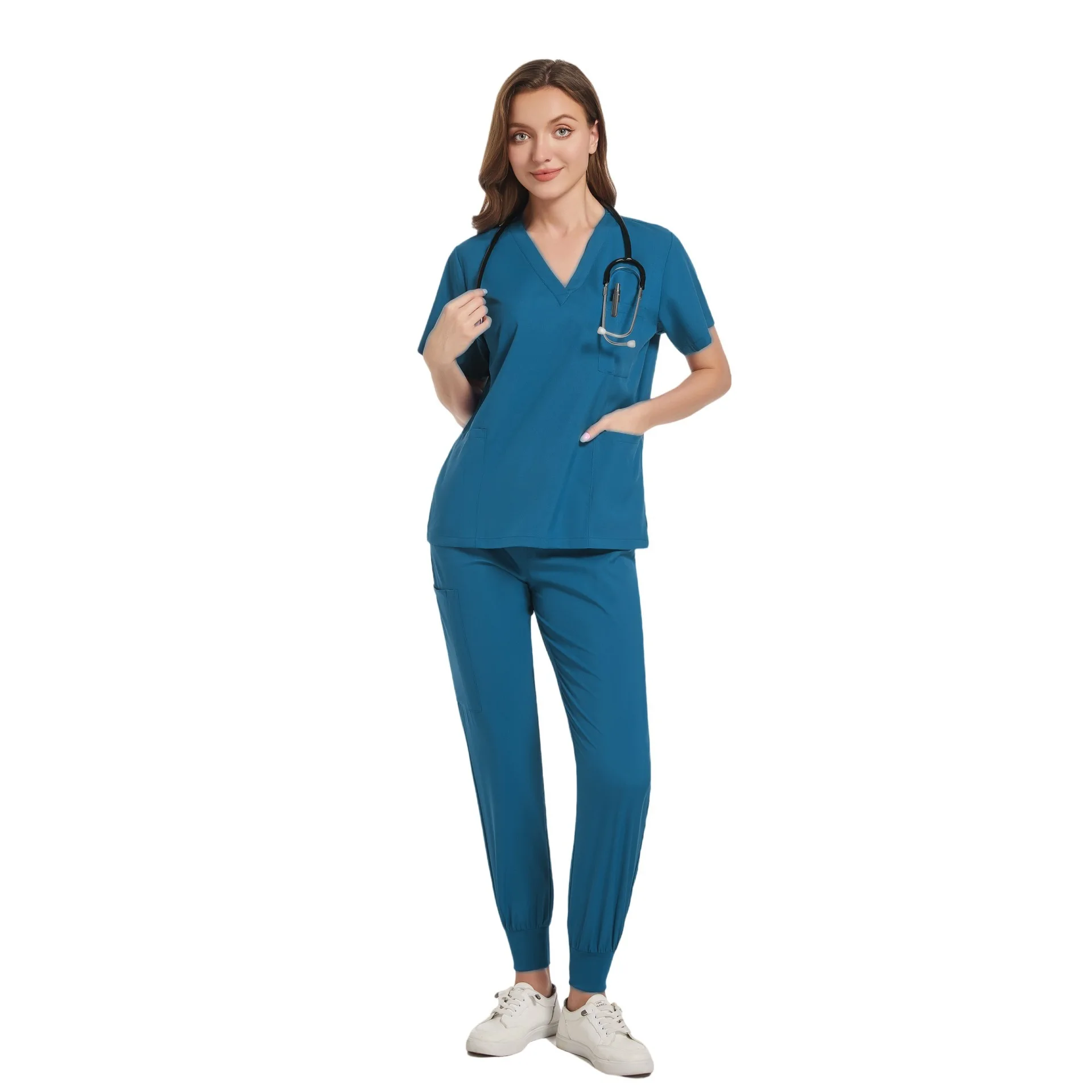 Elastic Lightweight Doctors Short Sleeved Hospital Operating Room Split Set Handwashing Clothes