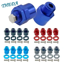 Metals Aluminum Alloy Hex Adapter 12mm To 17mm Wheel Hex Hubs Adapter Extension Conversion Nuts for 1/8 1/10 RC Car Upgrade