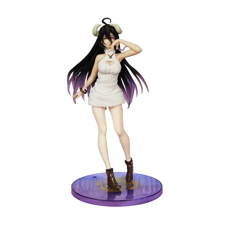 21cm Overlord Albedo Anime Figure Woolen Dress Albedo Action Figure Ainz Ooal Gown Figurine PVC Model Toys Doll Adult Collection image 6