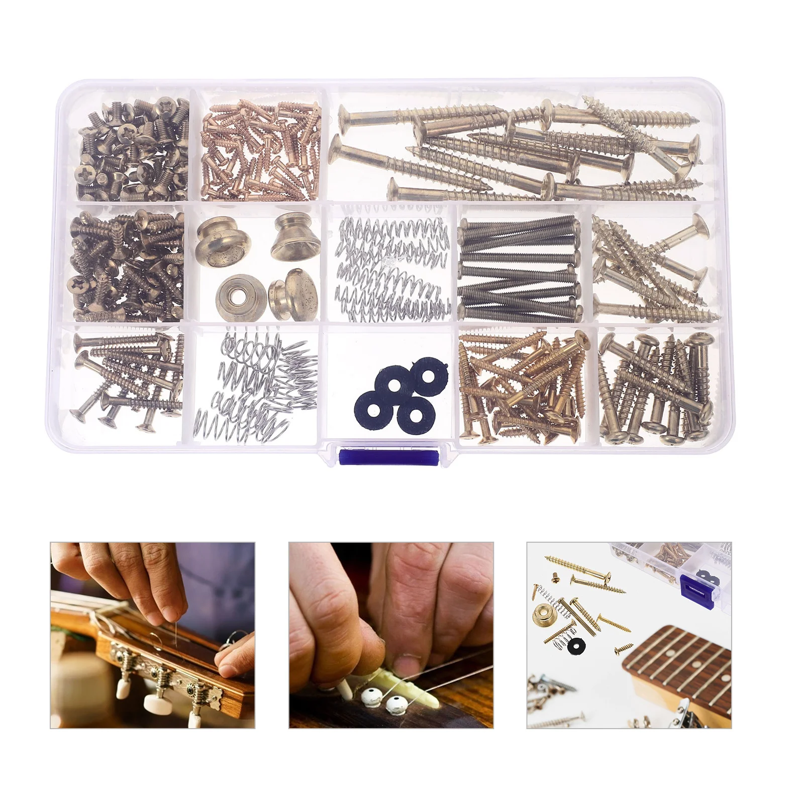 

1 set 1 Set Guitar Screw Kit Electric Guitar Screws Tuner Pickup Mounting Hardware Repair Parts Assortment For Diy Bridge Plate