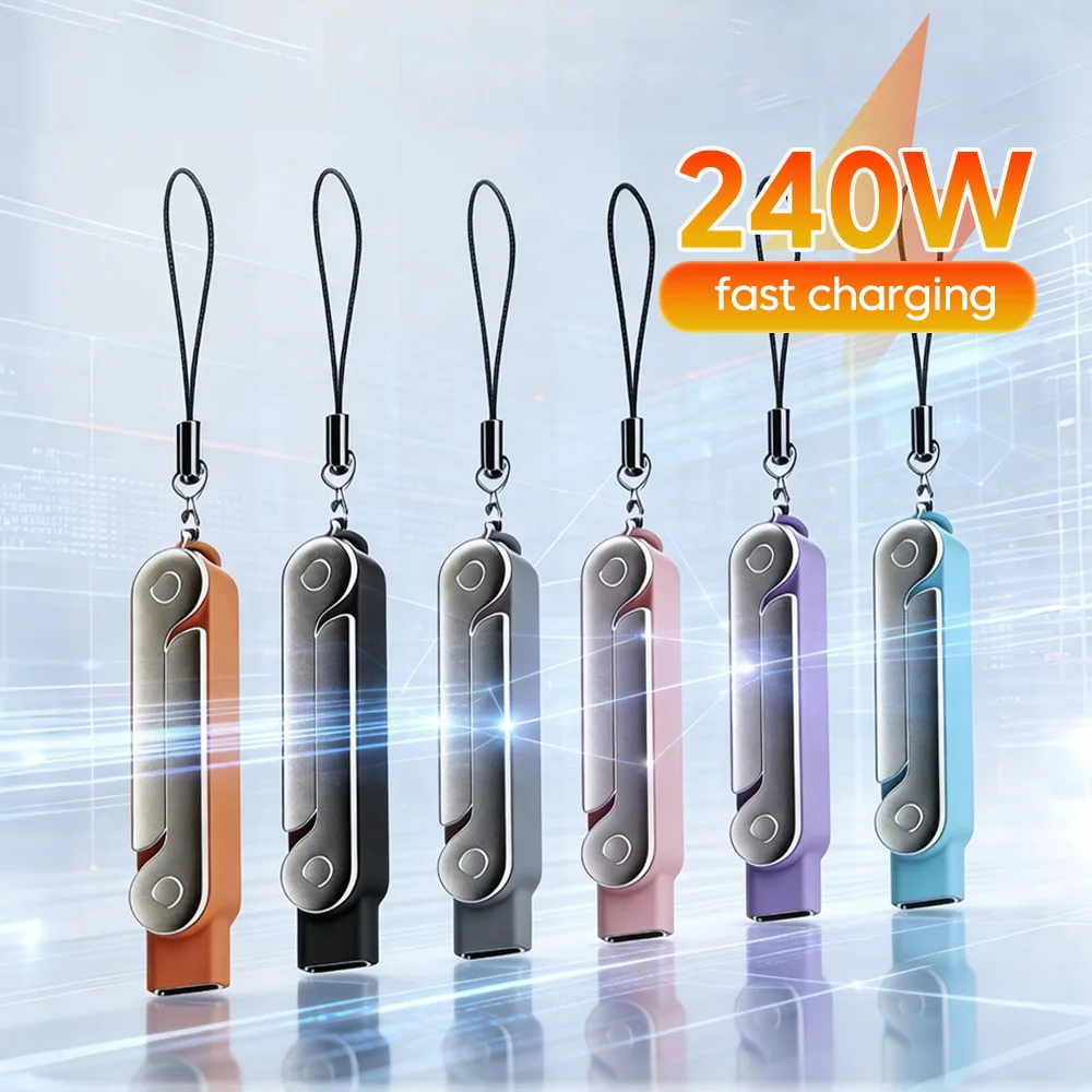 240W Type C to Type C Multi-functional Adapter for Phone Fast Charging for iPhone 15 16 17 Huawei Samsung Converter