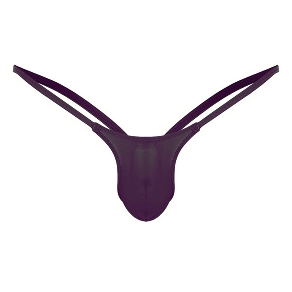 Ultra-thin Gay Men Thong G-string Seamless Men Jockstrap Micro T-back Underwear Male String Bikini Swimwear Pouch Underpant A50