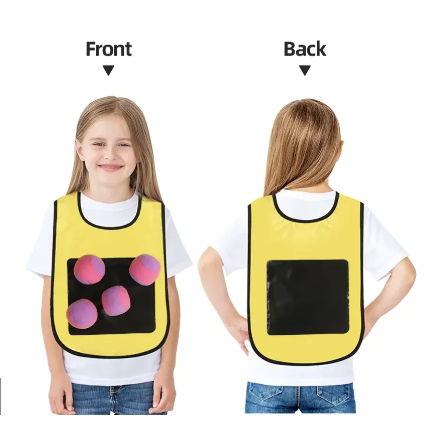 Camisetas adhesivas para deportes al aire libre para niños, chalecos para guardería, bolas adhesivas, interacción entre padres e hijos, juegos al aire libre, juguetes para lanzar