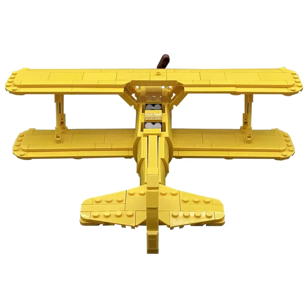 MOC-221458 PT-17 Stearman Airplane Building Blocks Model PT-17 Stearman Coaching Machine Bricks Assembly Toys Kids Birthday Gift
