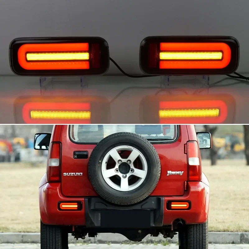 LED Rear Bumper Light For Suzuki Jimny 2006-2017 4-in-1 Functions Rear Running Light + Brake + Turn Signal + Reverse Reflector