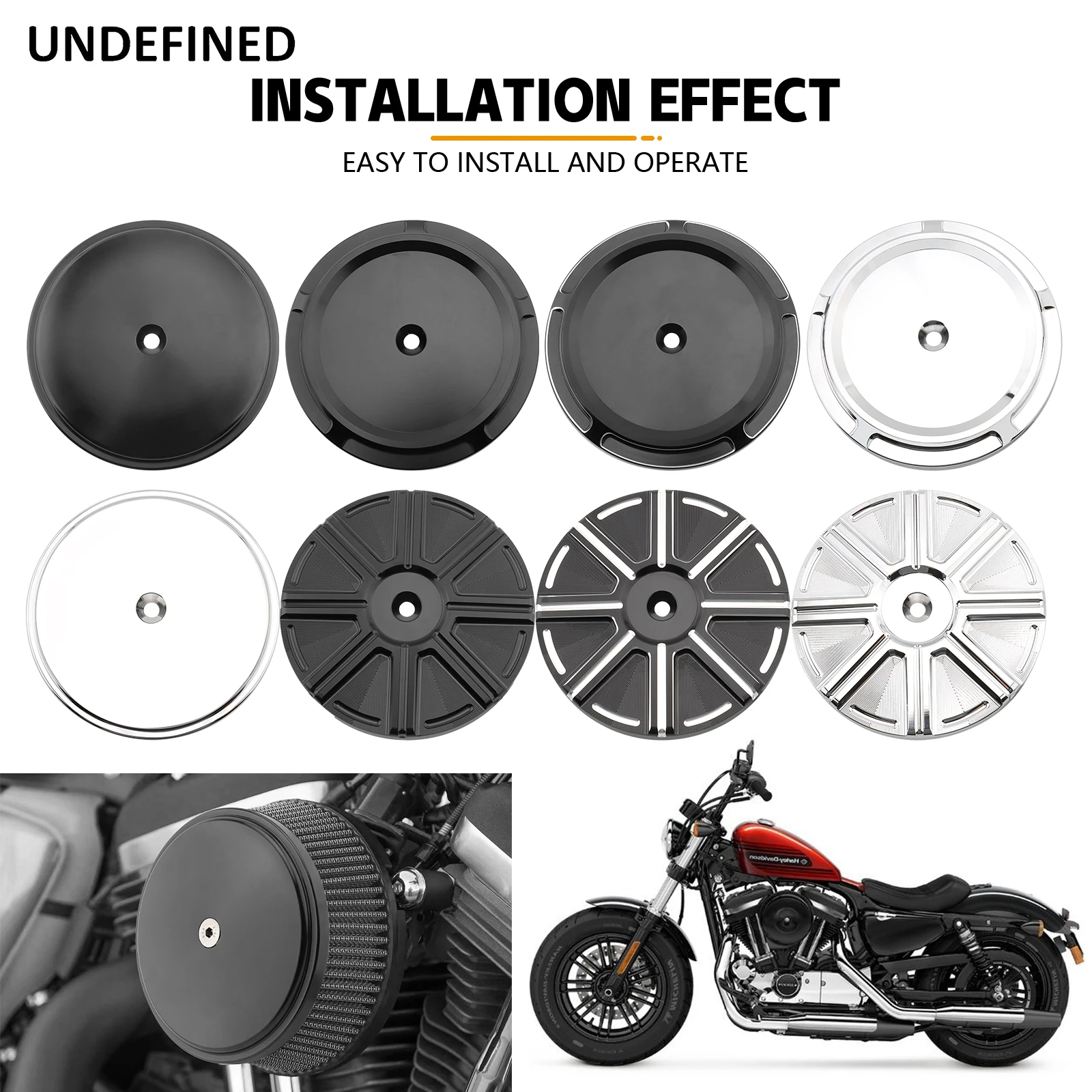 Black Air Cleaner Filter Cover Sucker Stage 1 For Harley Touring Electra Tour Street Road Glide King Dyna Softail Sportster