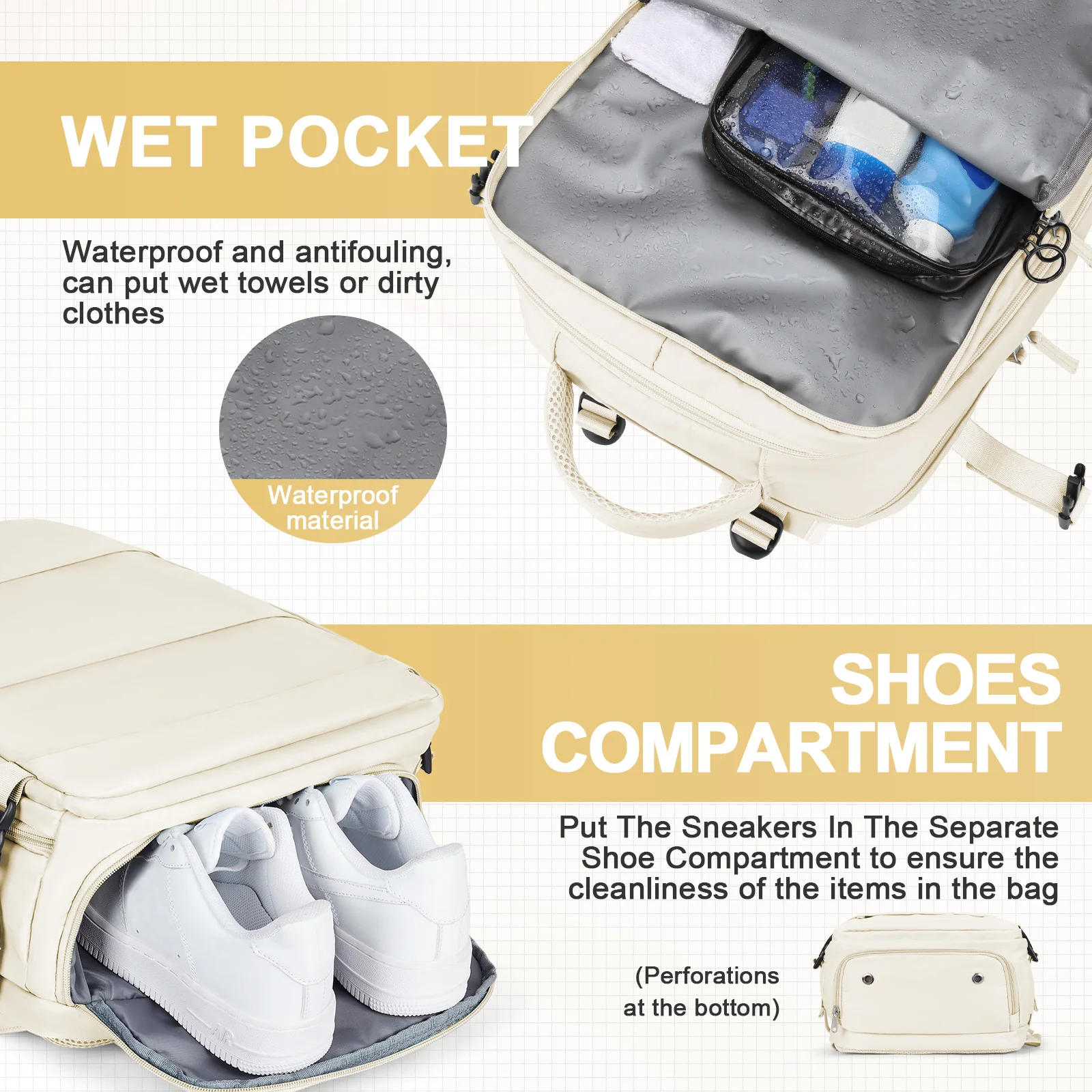 Business Laptop Backpack, Airplane Cabin Hand Luggage 45x36x20 EasyJet Mountaineering Backpack, Short Distance Travel Backpack