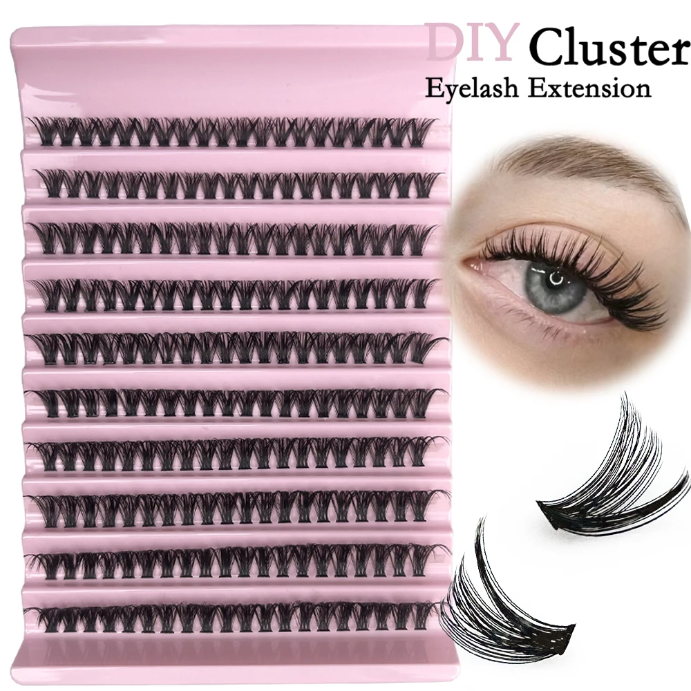 Individual Lashes 8-16mm 200pcs Cluster Lashes Natural Look Mixed DIY Eyelash Extension Russia Volume Lash Clusters Wholesale