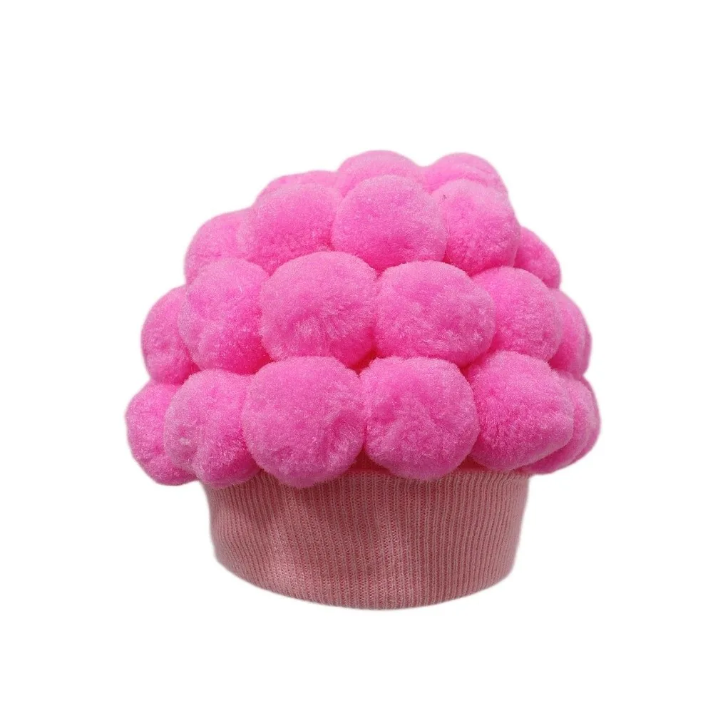 Stylish Knitted Broccoli Hat Brimless Warm Lining Vegetable Beanie Cap Coldproof Breathable Novelty Headgear for Party