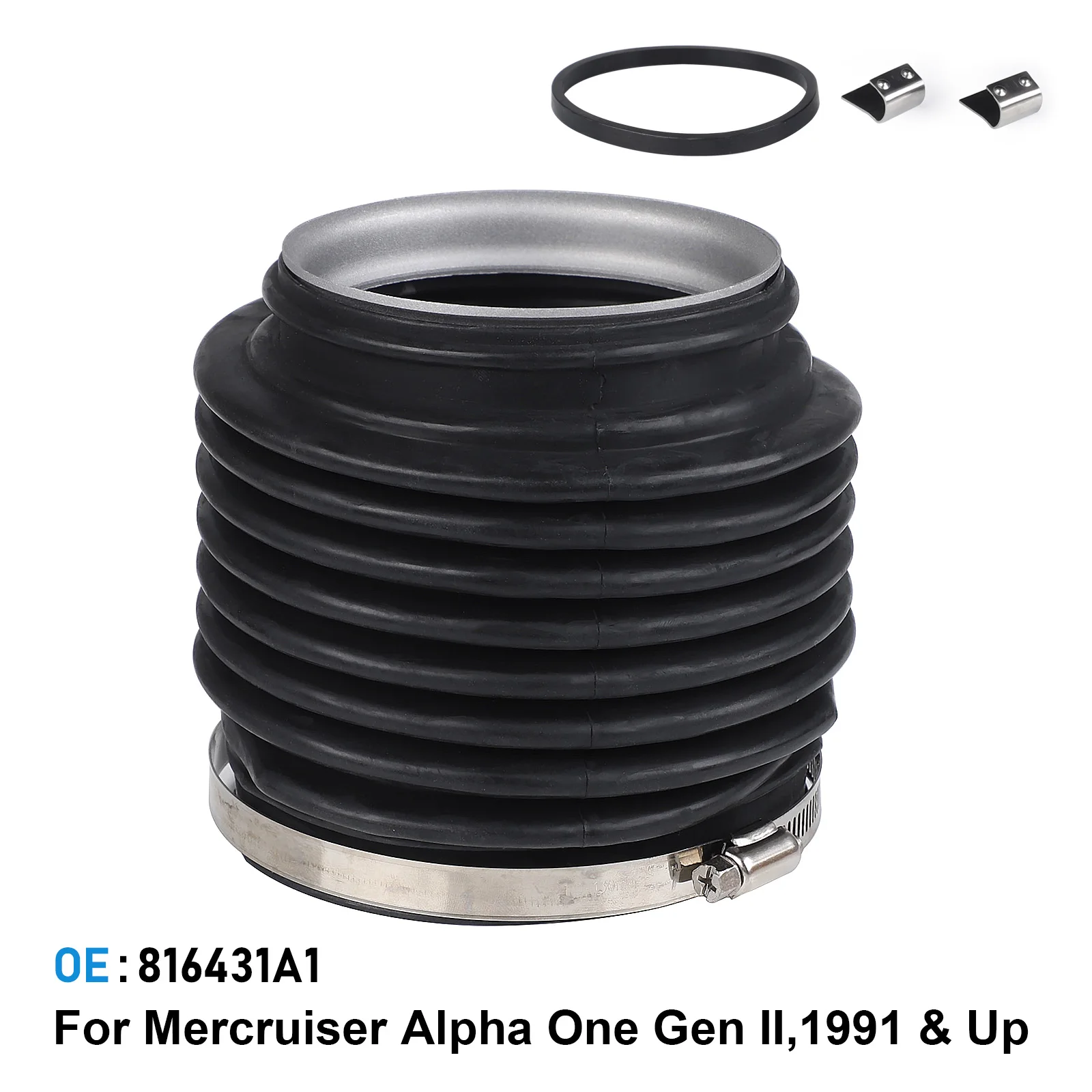 

Резиновый сильфон U-образного подвесного двигателя Mallory 9-72704 816431 A1 для Mercruiser Alpha One Gen 2 Stern Drive GLM 89180 Sierra 18-2747