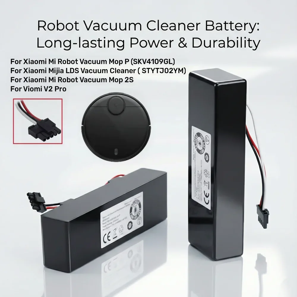 Replacement Battery for Xiaomi Mijia STYTJ02YM Mi Robot Vacuum-Mop 2S 14.8V Li-ion Battery for Haier JX37 Vacuum Parts