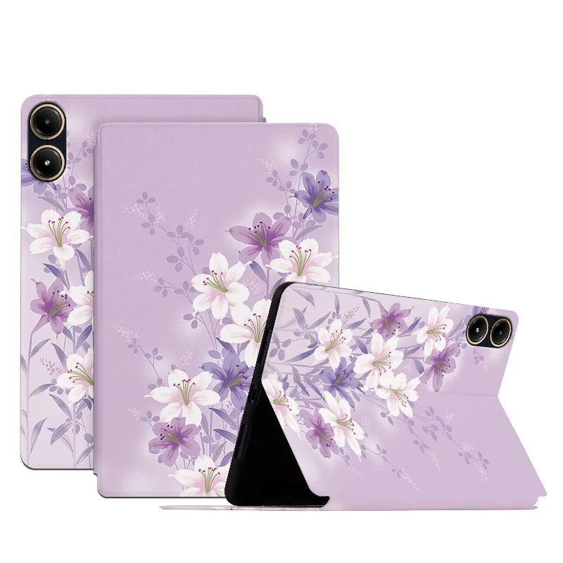 Flower Leather Case For Xiaomi Redmi Pad Pro 12.1 2024 Redmi Pad10.61 Pad SE 11inch MiPad Pad 6 6Pro 5 5Pro Tablet Funda Cover