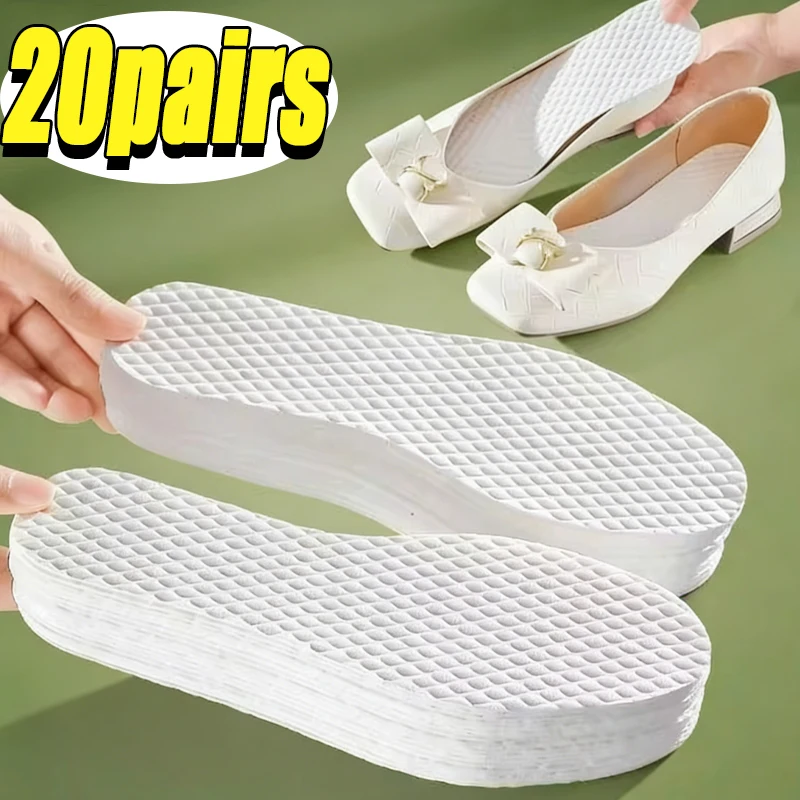 Disposable Insoles Made of Pure Wood Pulp Sweat Absorbing Odor Proof  Summer Breathable Thin Non-Slip Cushion
