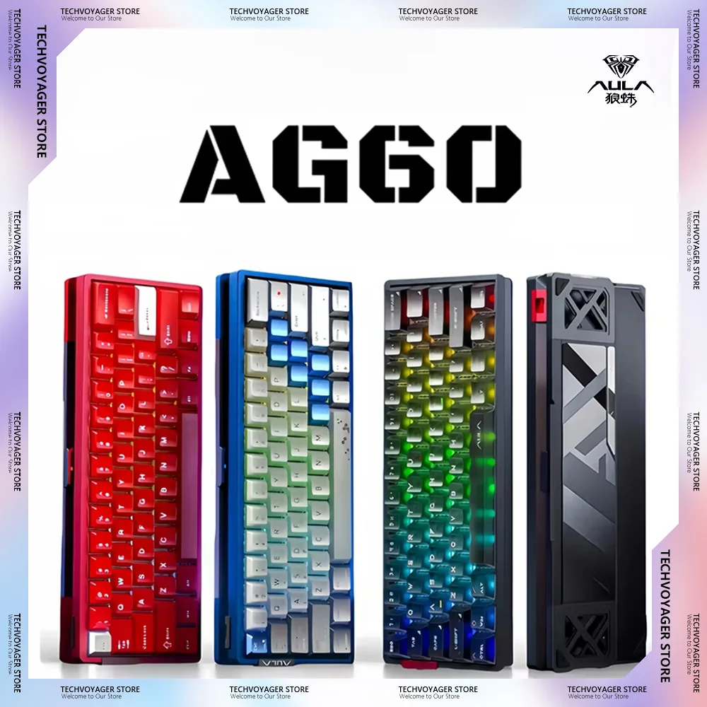 

Механические клавиатуры AULA AG60 с магнитным переключателем RT0.001, алюминиевый сплав с низкой задержкой, проводная игровая клавиатура на заказ, ПК, подарки для киберспорта
