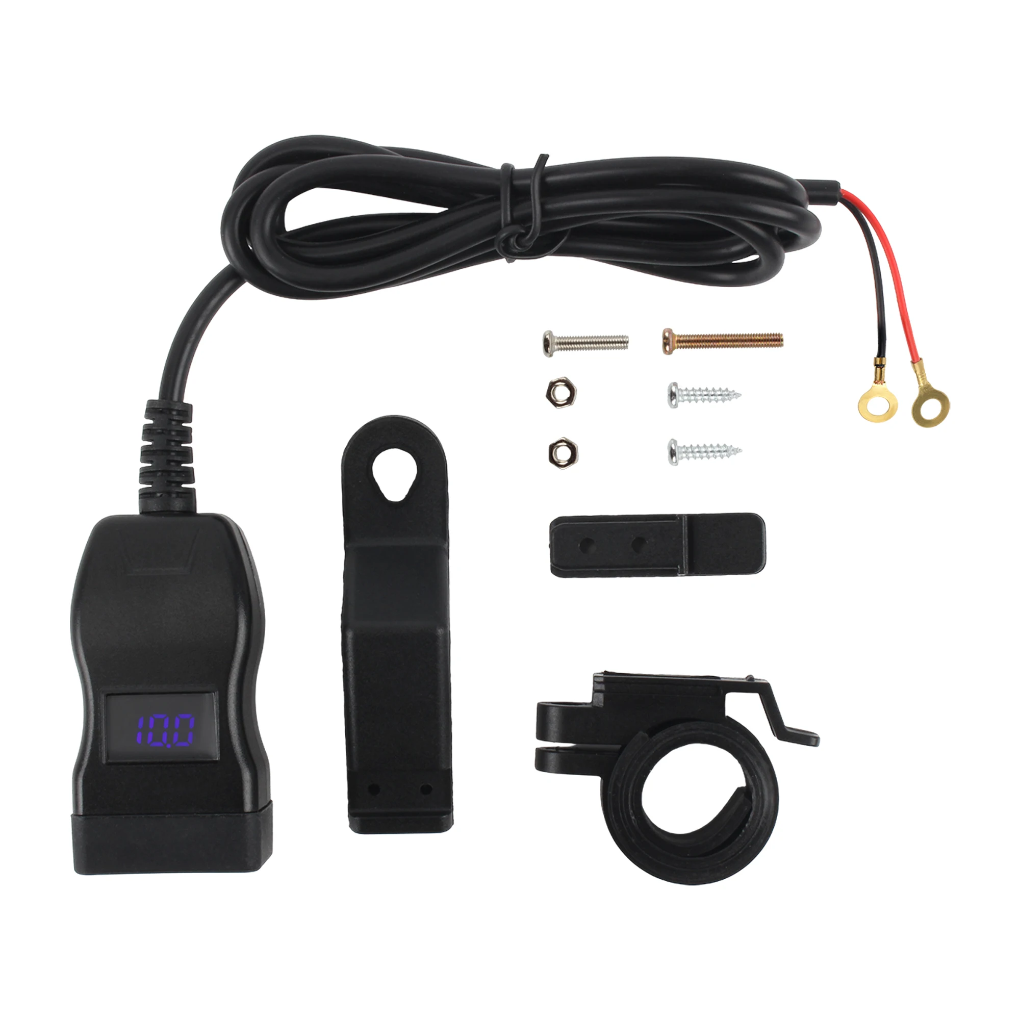 60W USB Type C Universal Motorcycle USB Fast Charger Socket With Switch Digital Voltmeter 12V Power Supply Adapte