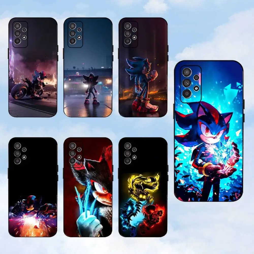 

Epc Anime The Hedgehog Shadow Phone Case For Samsung S25,S24,S23,S22,S21,S20,S10,Ultra,Plus,Lite,FE,Soft Silicone Black Cover