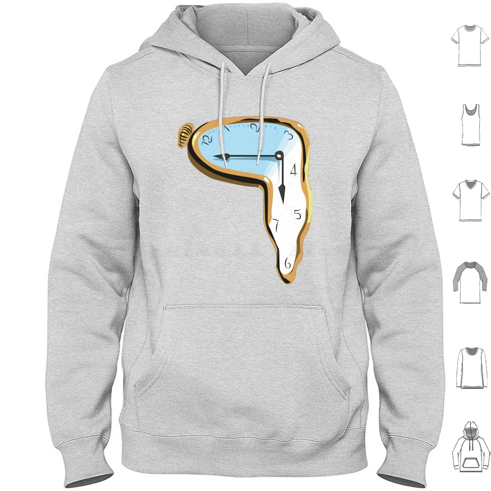 

Melting Clock Hoodies Long Sleeve Melting Meltin Watch Dali Dal Salvador Surrealism Surrealismo Surealismo Sopapop