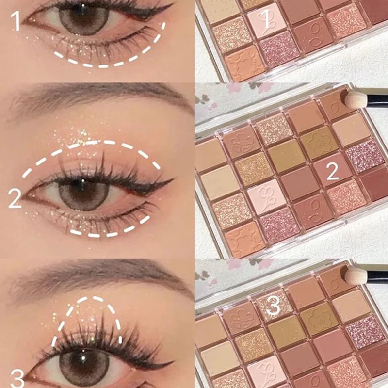 DIKALU Evening Cherry Dance Eyeshadow Tray 20 Color Large Plate Pearl Matte Bright Milk Tea Color Affordable Spring