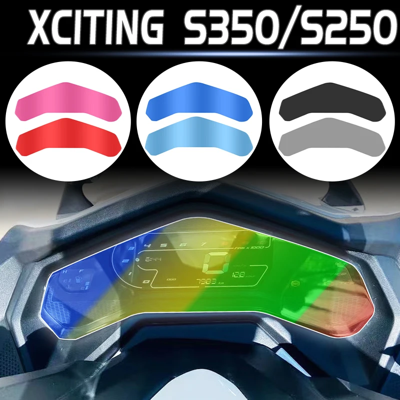 For KYMCO DTX360 XCITING S350 S250 Motorcycle speedometer TPU Scratch Protection Film Dashboard Screen Instrument Stickers