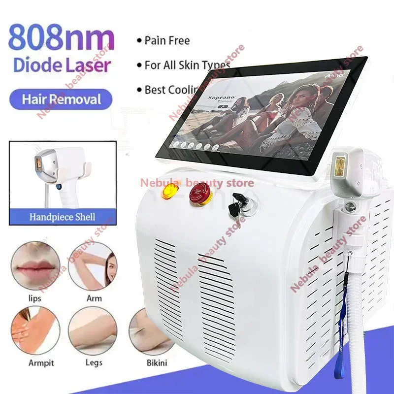 3000w depilation beauty equipment ice titanium device 808 755 1064 nm diode laser hair removal machine