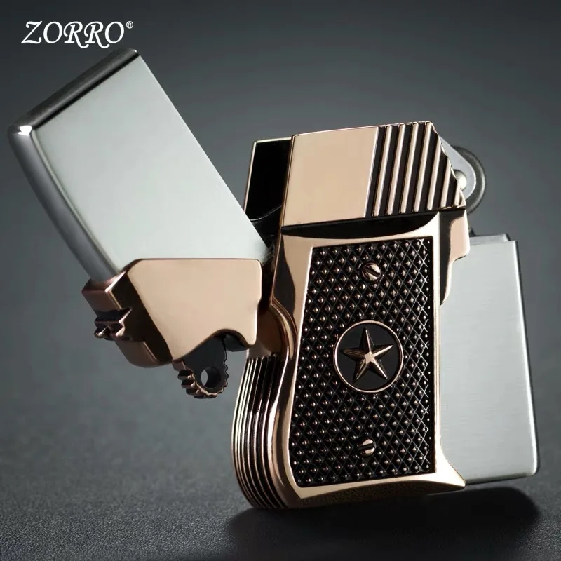 Zoro Z91301 Luxury Edition. Black Nickel+black Ice Armor Weighted Pure Copper Windproof Kerosene Lighter Available for Wholesale