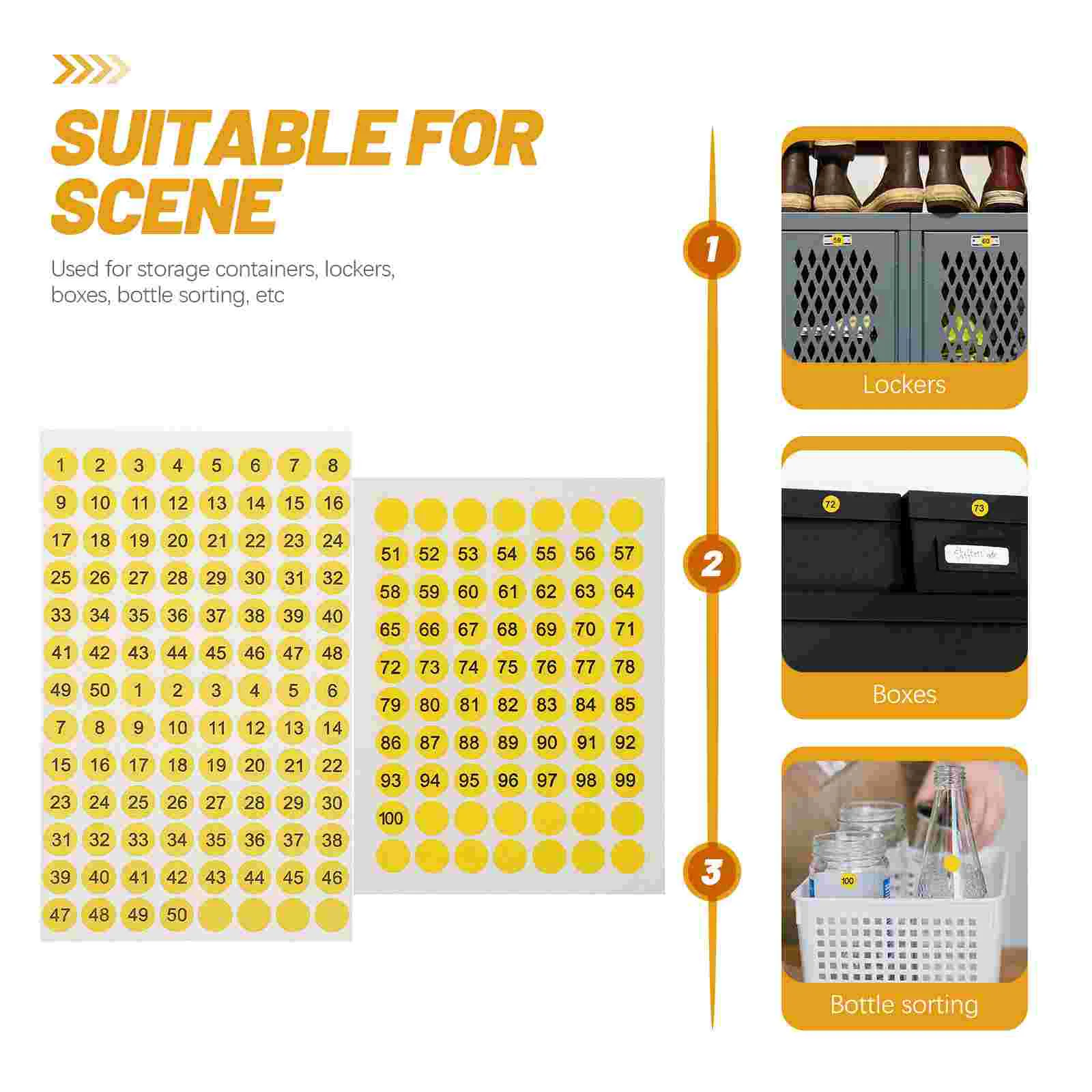 10 Sheets Round Number Labels Tag 1-50 Classification Digital Label Labels Numbered Copper Plate Office Coding