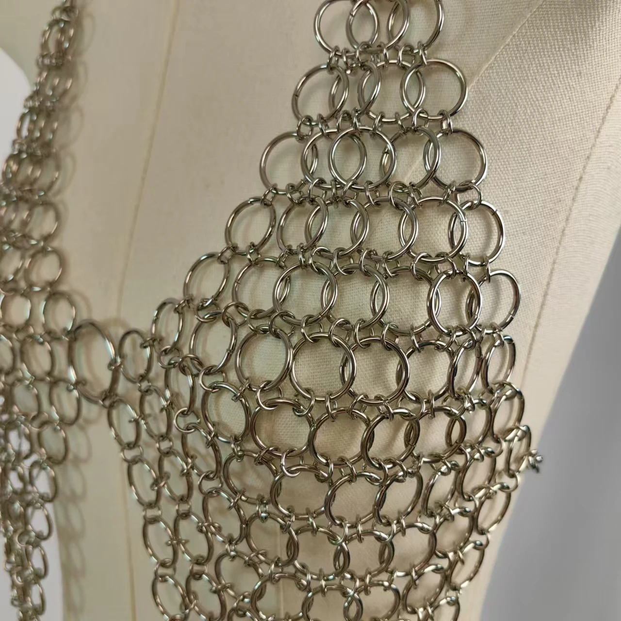 Summer new hollowed out pure handmade body chain dress